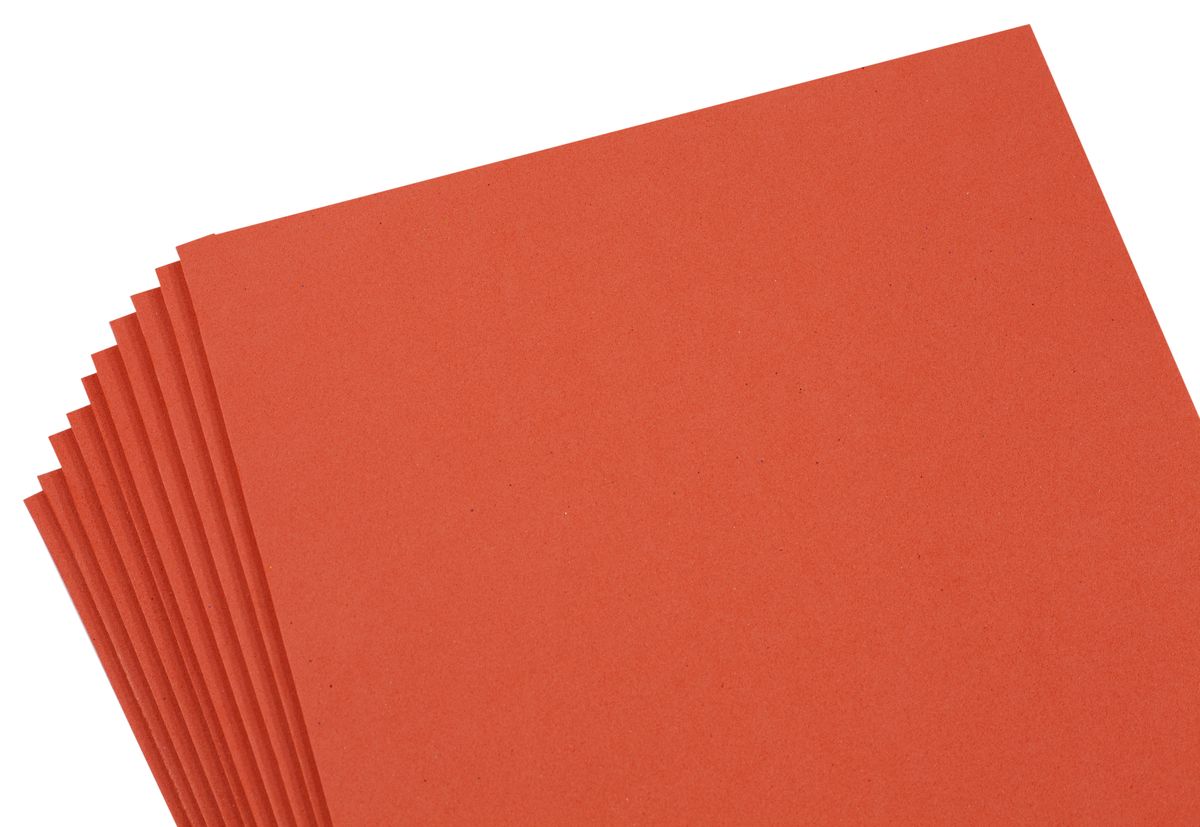 Фоаміран 1,8мм,  10 аркушів 20х30  -  червоний (7490-18-2)