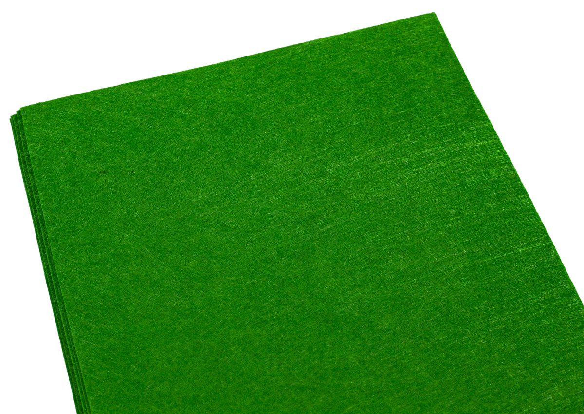 Фетр 20 х 30см, 1,2мм, 10 аркушів, смарагдово-зелений Зелений Unison (170HQ-013)