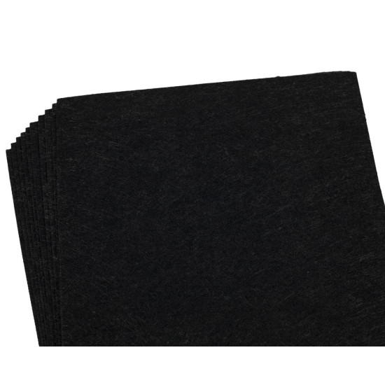 Фетр 20 х 30см, 1,2мм, 10 листов, черный Черный Unison (170HQ-035)