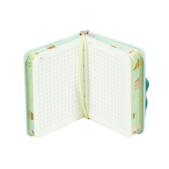 Блокнот NA780087, A7, 80g, гумова стрічка, 80 аркушів,  4 дизайни (NA780087)