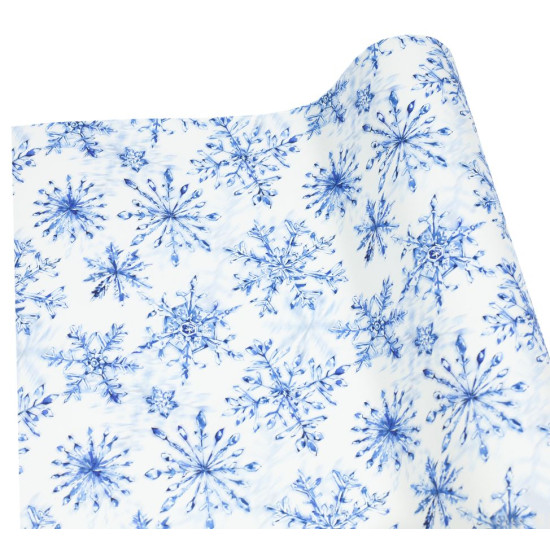 Папір подар-й офсет 50г. сніжинки на білому; 1000х700 (10 аркушів) Чехія (PCZ10070-10-313)