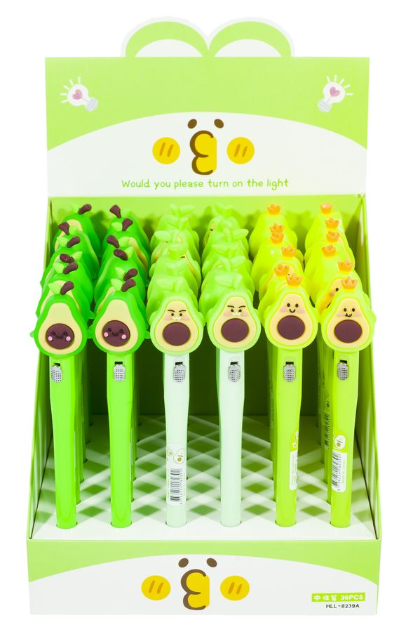 Ручка шарик.светит, в/в "Авокадо" (8239-АВ)