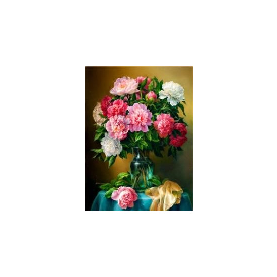 Картина за номерами "Півонії"40 * 50см, крас.-акрил, кисть-3шт. (1 * 5) (8169)