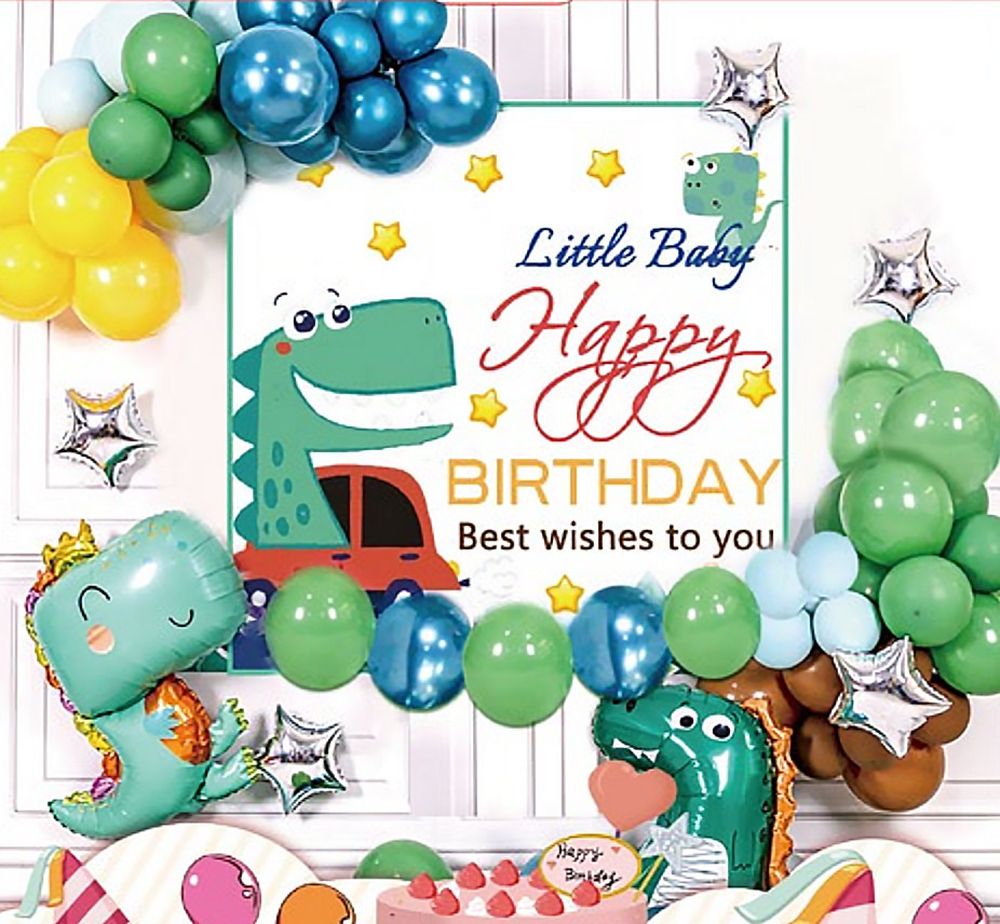 Фотозона с воздушных шаров "Happy birthday Little Baby" Разноцветный Unison (T-8612)