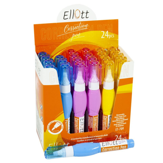Корректор - ручка "Ellott" 8мл Разноцветный Unison (709ET)