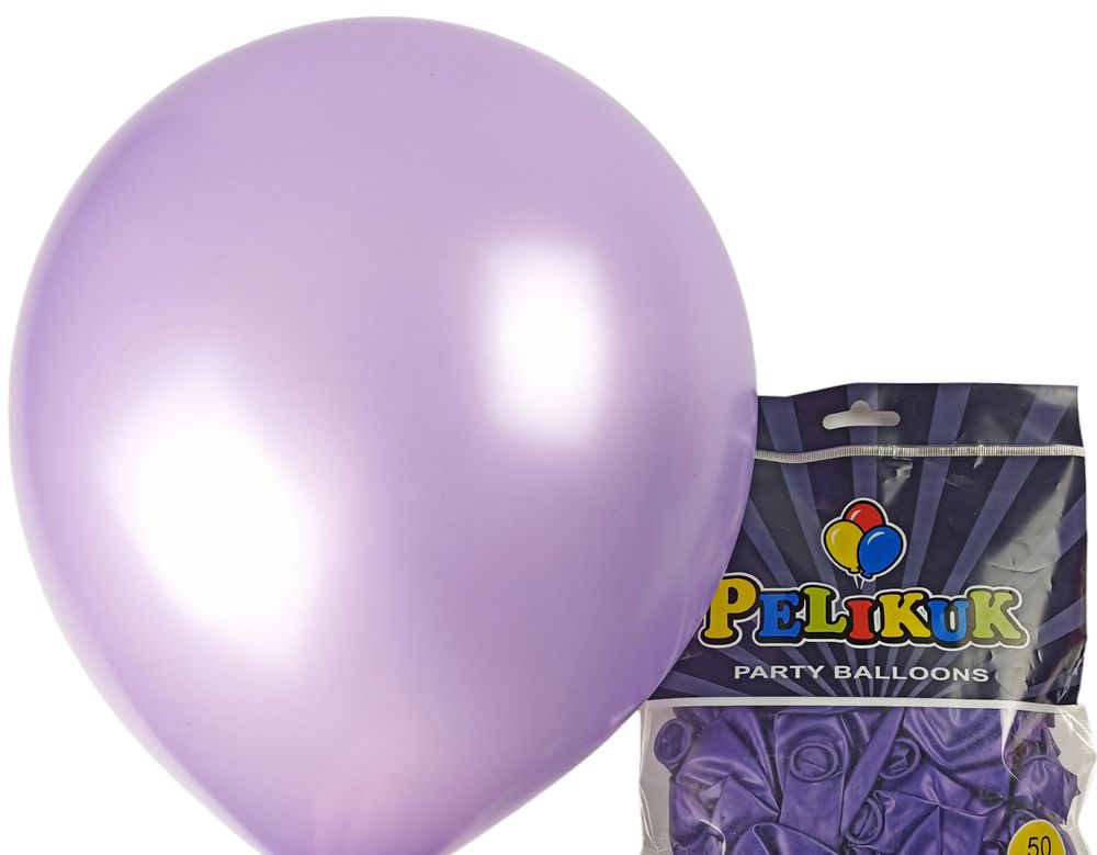Шарики круглые Pelikuk 13' (33 см) перламутр сереневый, 50шт/уп Фиолетовый Pelikuk (1350C-209)