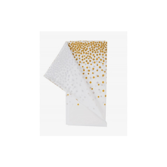 Скатертина біла 137 х 183см, Золотий горошок Білий Unison (871031)