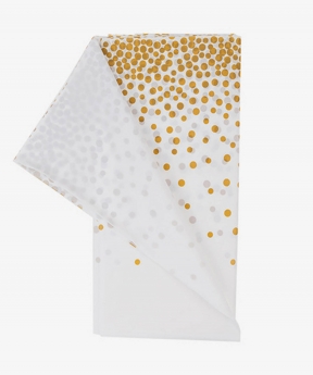 Скатертина біла 137 х 183см, Золотий горошок Білий Unison (871031)