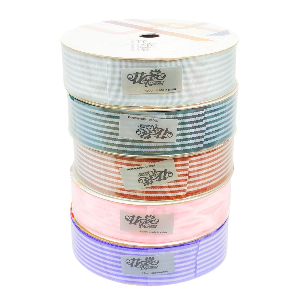 Стрічка декоративна смугаста 28мм х 25м (R.HJSD   brown)