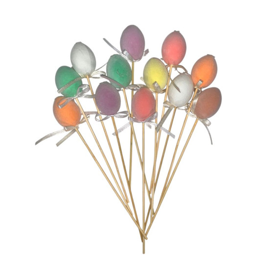 Топпер великодні яйця "Оксамит" 4см -12шт (L00130)