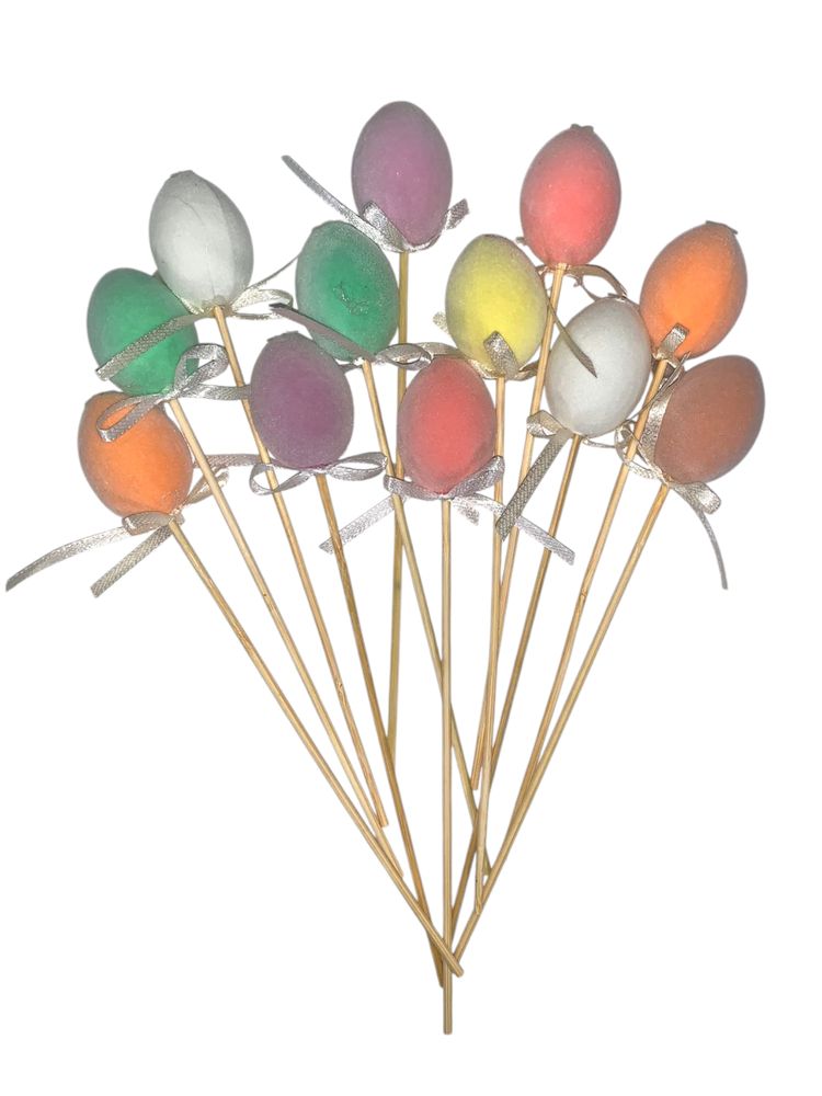 Топпер великодні яйця "Оксамит" 4см -12шт (L00130)