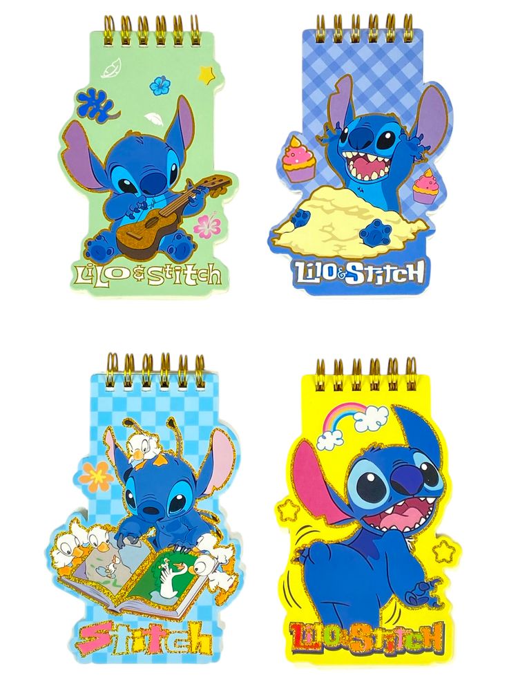 Блокнот на спіралі - 60аркушів фігурний "Стiч" 9 х 13см, 4 види (SC-9-1)