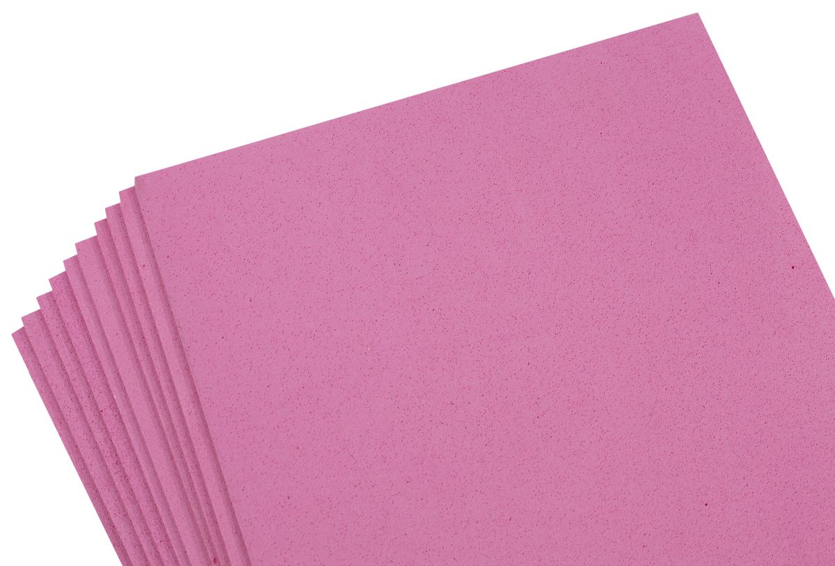Фоаміран 1,8мм,  10 аркушів 20х30  -  рожевий (7490-18-3)