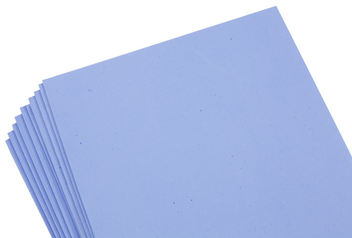 Фоаміран 1,8мм,  10 аркушів 20х30  -  світло-синій (7490-18-20)