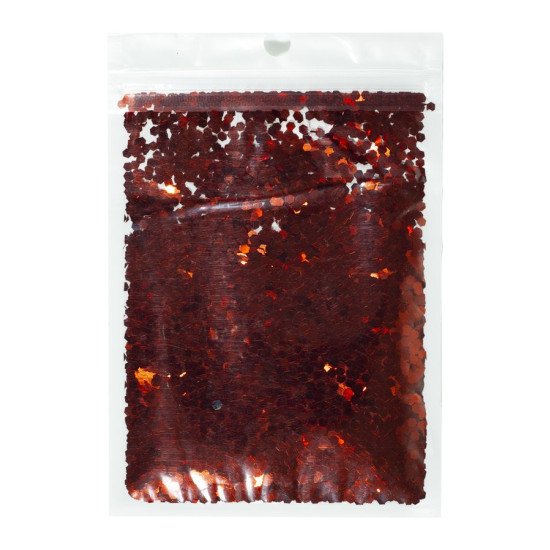 Конфетти шестигранник, 3мм, 15г Красный Pelican (6406)