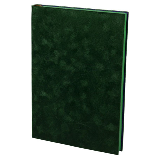 Щоденник недатований клітина оксамит "Перо" А5, м'який, фарб. торець, 160 аркушів, тиснення (1404-А5NK)