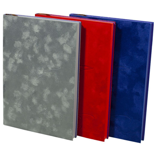 Щоденник недатований клітина оксамит "Перо" А5, м'який, фарб. торець, 160 аркушів, тиснення (1404-А5NK)