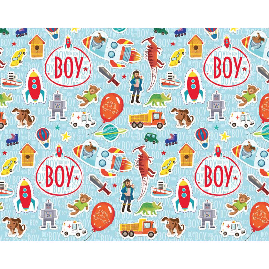 Бумага упаковочная мелованная 80г 10 листов - 100 х 70см Разноцветный Unison (PVM10-39)