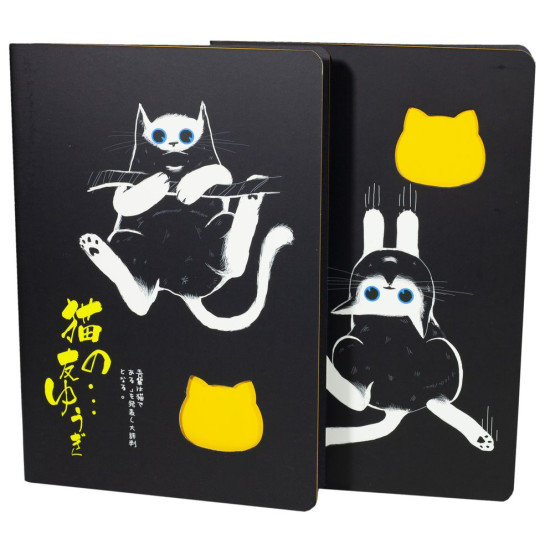 Блокноти-чорні листи, обл. крафт, А5- 20 аркушів "Кот неон" (3202-04)