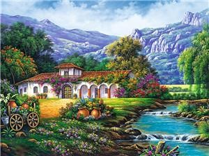 Картина за номерами "Гірська річка"40 * 50см, крас.-акрил, кисть-3шт. (1 * 5) (RSB8175)