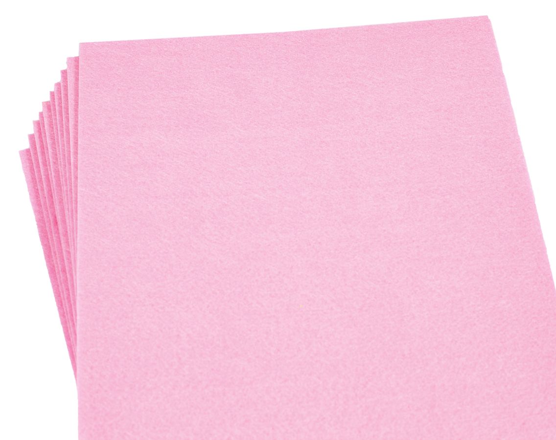 Фетр 20 * 30см 10 аркушів, 2мм, рожевий (7793)