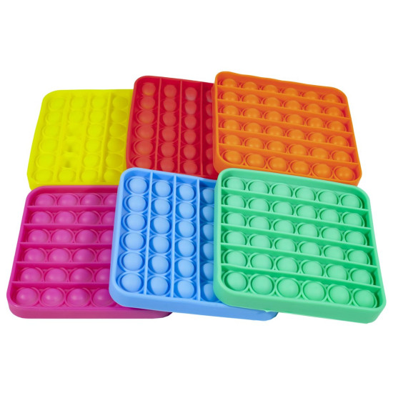 Іграшка-антистрес, пупирка однотонна, "POP IT"  квадратна (PI квадрат)