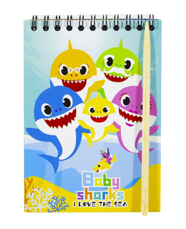 Блокнот для гравюр  А6/10 чорн.л."Акулята"+дер.палоч.Scratch note_10*14см (E-3001-A)