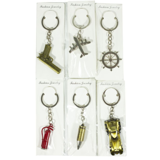Брелок металевий "Чоловічий" 6 видів (1524)