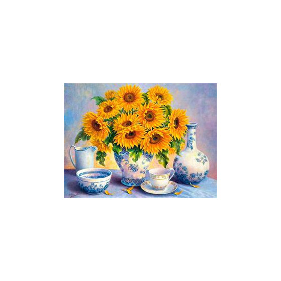 Картина за номерами "Натюрморт з соняшником" 40 * 50см, крас.-акрил, кисть-3шт. (RA30827)