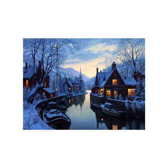 Картина за номерами "Зимушка"40 * 50см, крас.-акрил, кисть-3шт. Різнокольоровий Unison (RA3820)