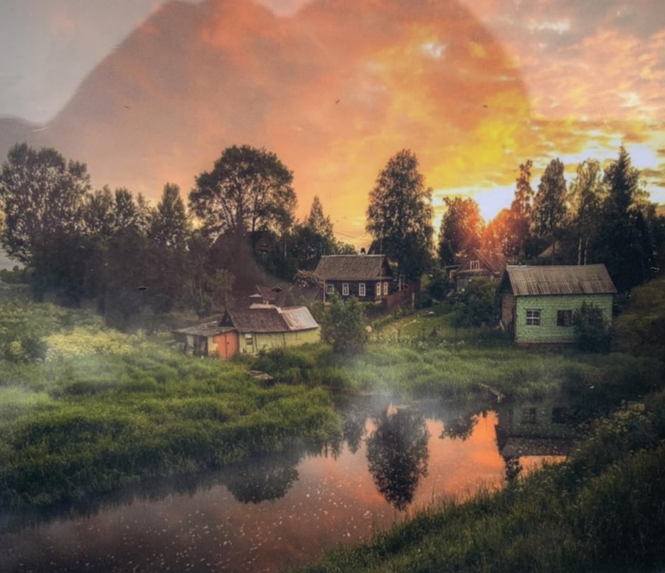 Картина за номерами "Ранок у селі" 40 * 50см,  OPP , крас.-акрил, кисть-3шт. (6007EOTG_O)