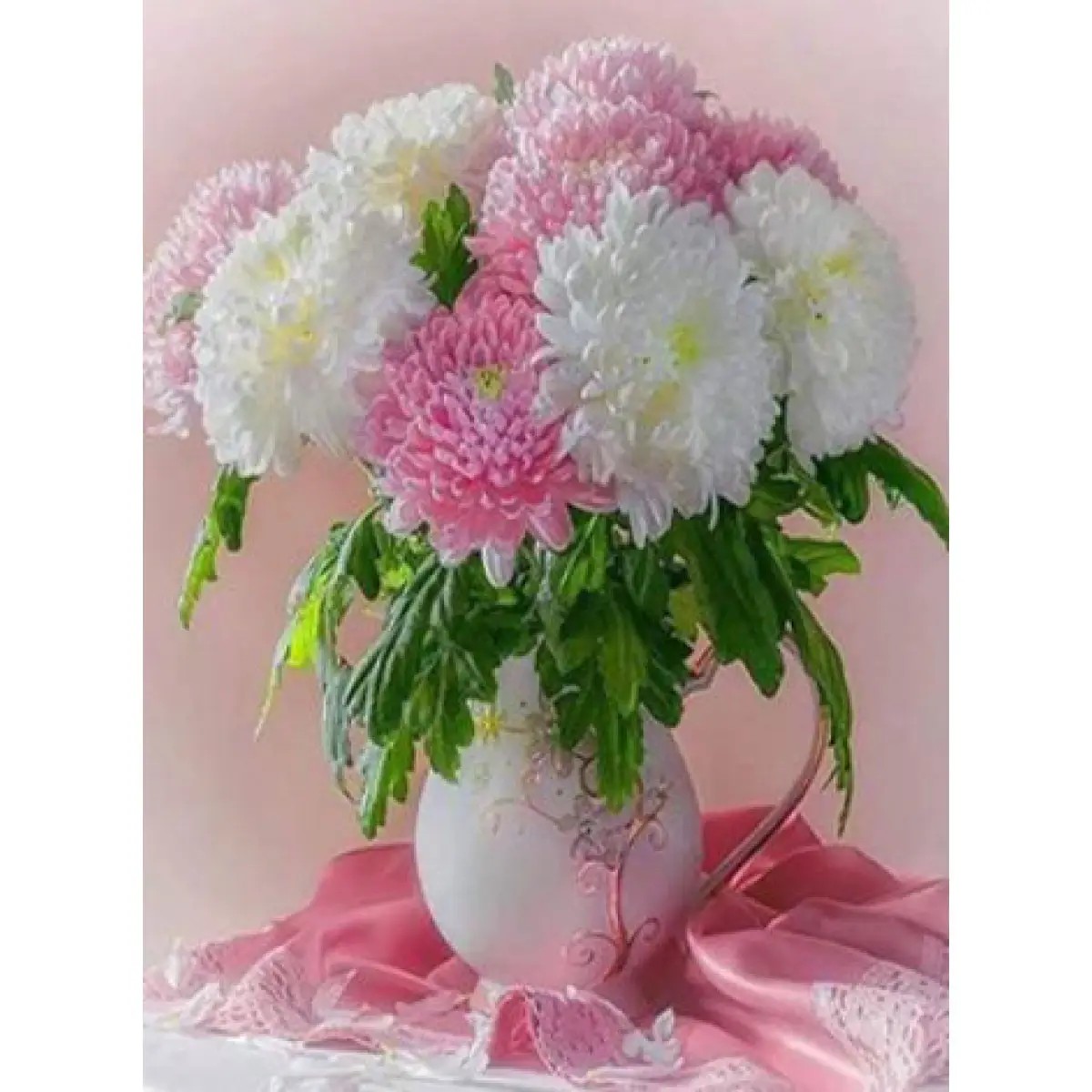 Картина за номерами "Хризантеми" 40 * 50см, крас.-акрил, кисть-3шт. (1 * 5) (5486Y_B)