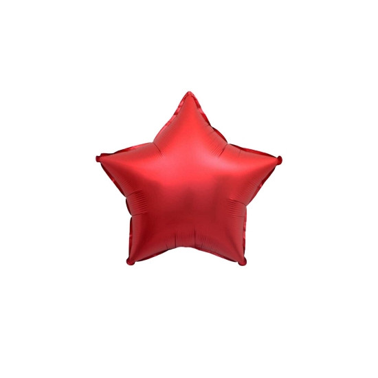 Кулька фольгована PELICAN зірка 10' (25см), САТИН ЧЕРВОНА, 5шт/уп Червоний Pelican (832737)