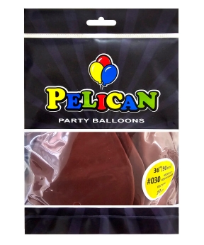 Кульки Pelican латексні 36"(90cm) пастель  червоно- коричневий, 10шт Червоний Pelican (820030)