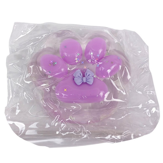 Таба сквиш антистресс  12см Лапка прозрачная сиреневая (712205 lilac)