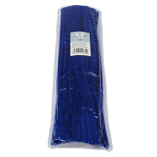 Синельний дріт, 300 х 6мм, темно-синій, 100 шт (C30148 dark blue-A-013)