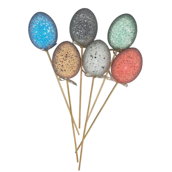 Топпер великодні яйця "Цукрові" 6 х 4см -6шт (L00128)