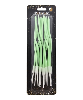 Свічки "Хвилька 12 штук" вінтажний зелений TM Pelican (861153)