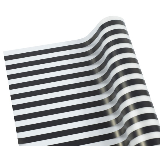 Плівка матова для квітів. 47мик. 0,7х10м,   Смужка чорна (PM66)