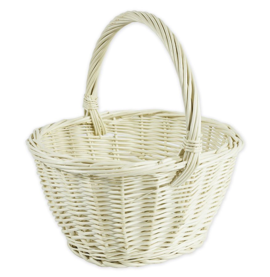 Набір - кошиків круглих для квітів, лоза біла, 29х17см (BC-3)