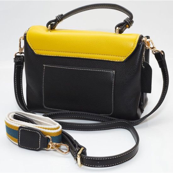 Сумка жіноча чорна 16х23см екошкіра (89003 black)