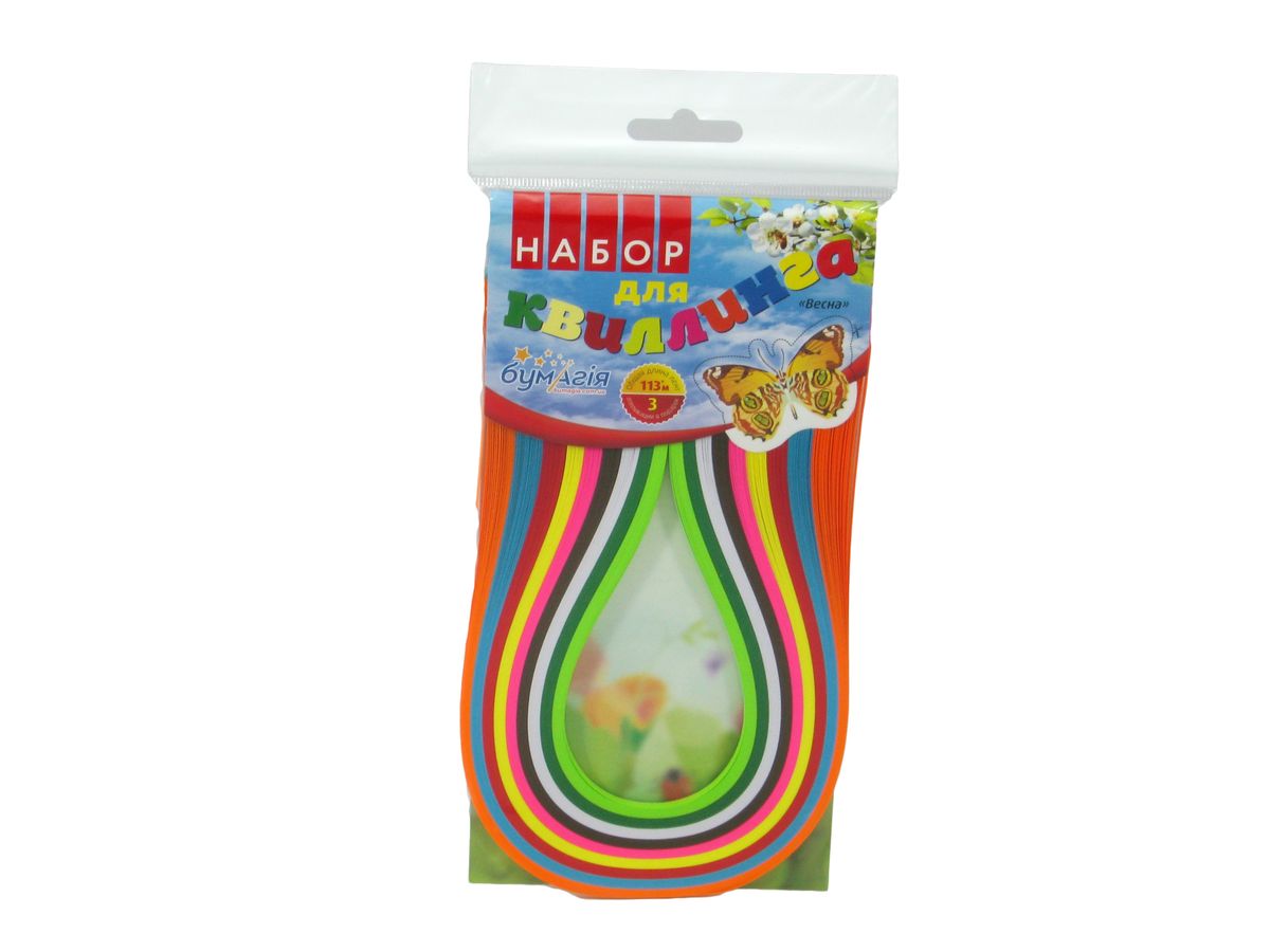 Квиллинг "Сезоны" 3мм х 42см, 9 цветов, 25 ленточек, 97м Разноцветный Бумагия (Бм 106.1)
