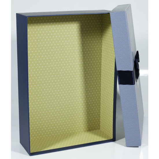 Подарункова коробка 105-25, прямокутна синя, 37.5х26.5х10cm/34х23х8/26.5х19х7cm   3шт. в наборі (105-25)