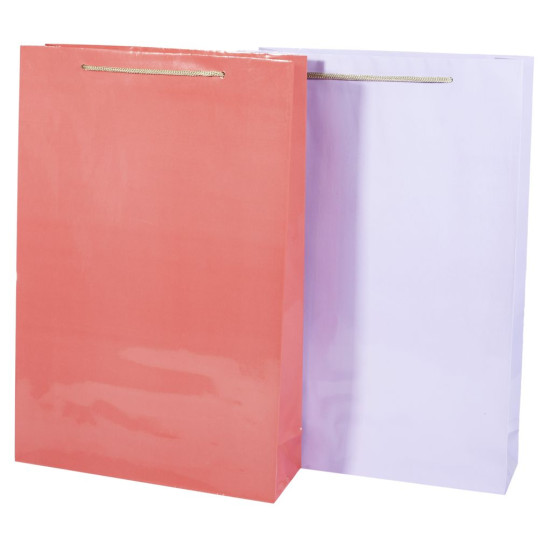 Пакет паперовий 150г великий вертикальний, однотонні - пастель, mix 25х37х8 (PVM253708P)