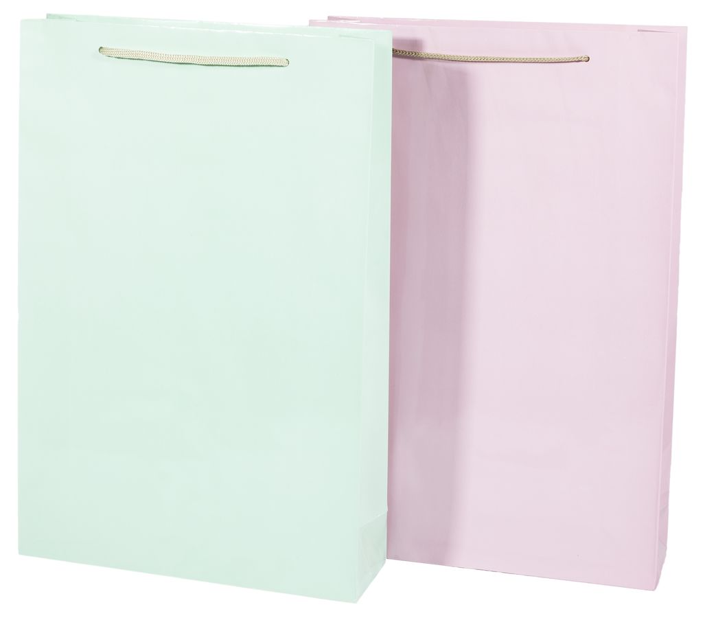 Пакет паперовий 150г великий вертикальний, однотонні - пастель, mix 25х37х8 (PVM253708P)