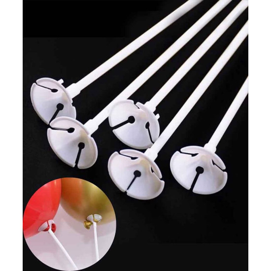 Палочка пластикова 40см с креплением для латексных шариков Белый Unison (883100)