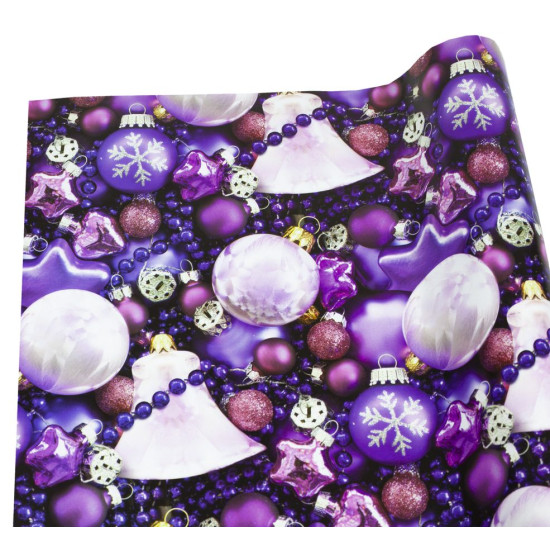 Папір новорічний крейдований для пакування подарунків 80г 100х70  -10 аркушів Різнокольоровий Unison (PVM10-160NY)