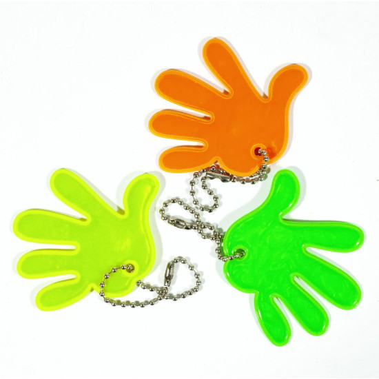 Брелоки светоотражающие "Рука" Разноцветный Unison (5496)