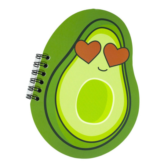 Блокнот на спіралі 50 аркушів, фігурний "Авокадо" 15 * 15см (2522)