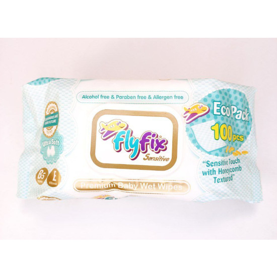 Серветки вологі Fly Fix із клапаном 100 шт (3 вида) Unison (WW-3)